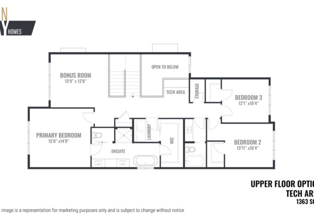Upper Floor Tech Area Option (1363 sqft)